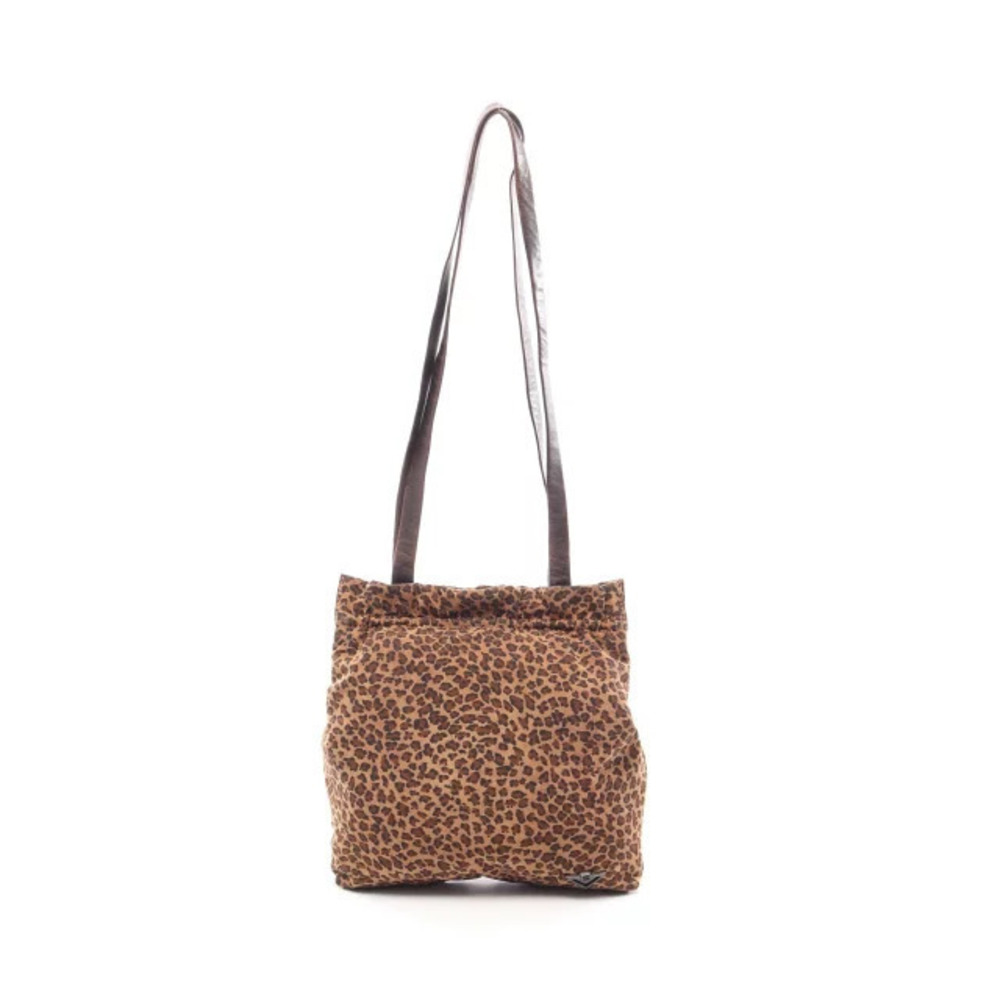 Bottega Veneta Leopard Shoulder Bag Leather Brown